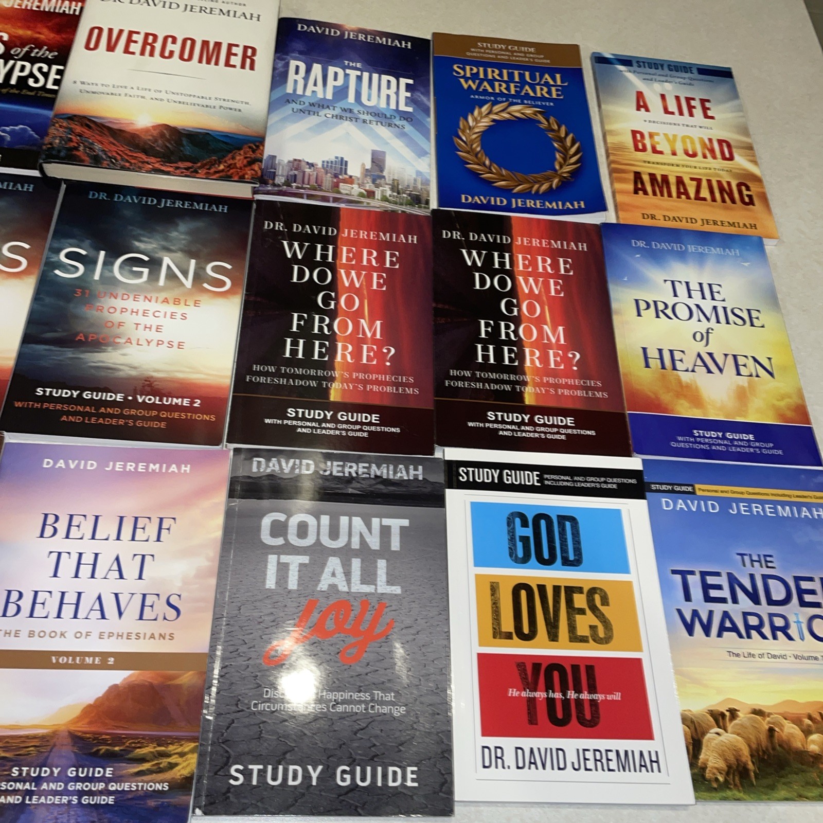 Dr. David Jeremiah Paperback Study Guide Book Lot Of 15 Christian Study Books