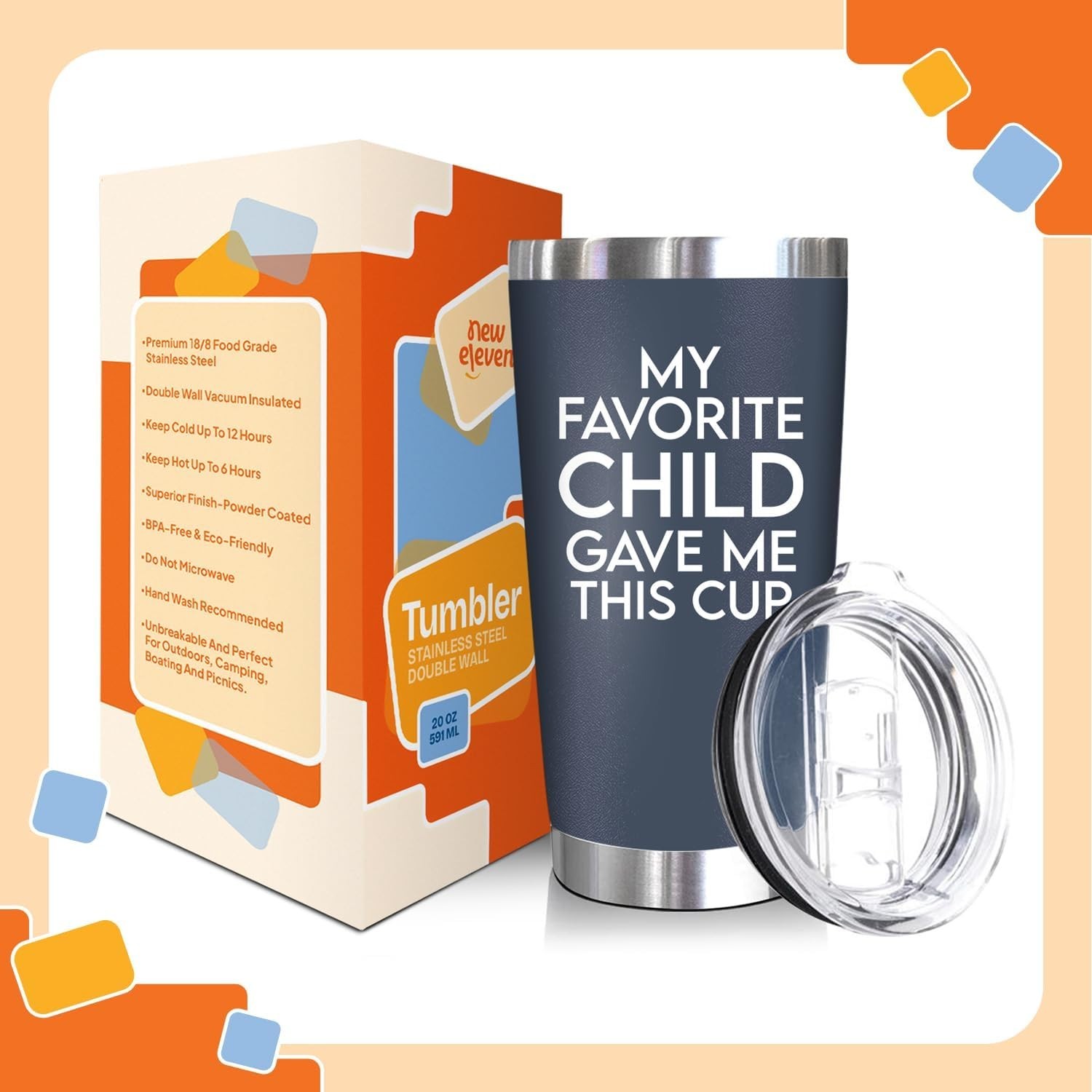 Durable Insulated Tumbler for Cool Dads – 20 oz Gifts for Birthdays and More