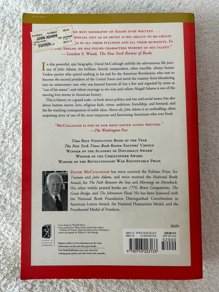 David McCullough, John Adams;The Path Between the Seas:Creation of Panama Canal