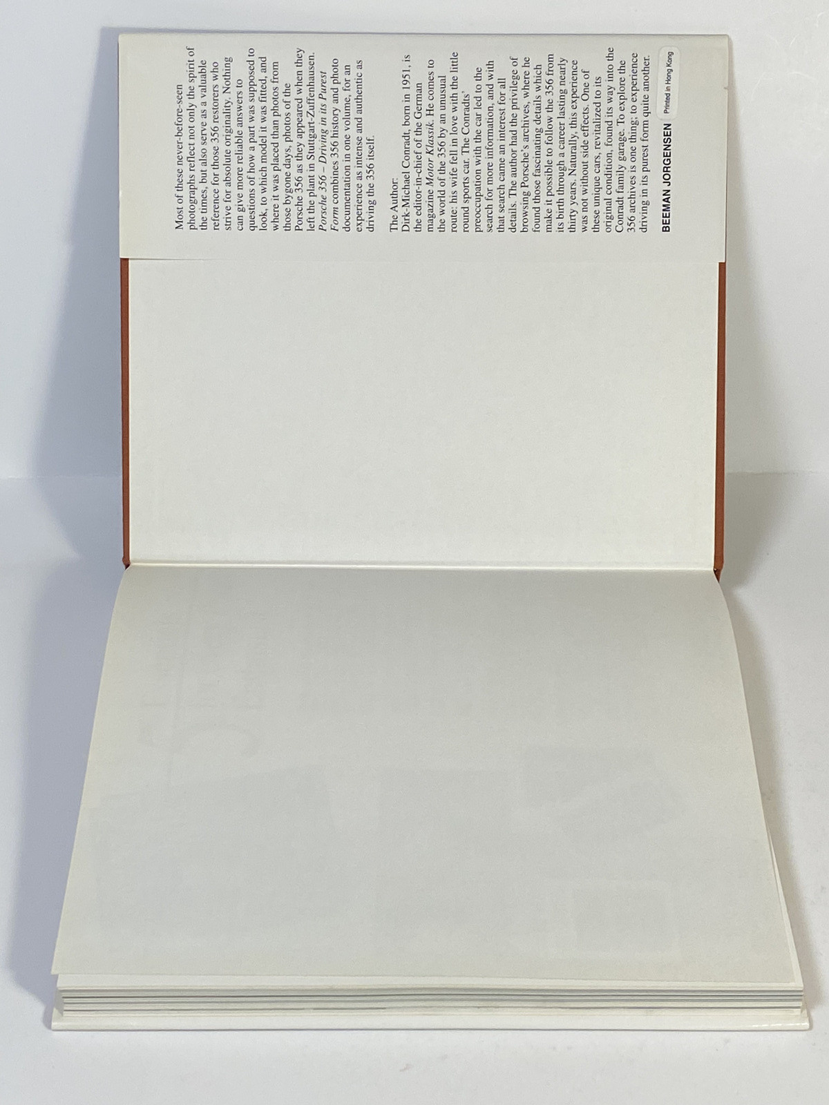 Porsche 356 : Driving in Its Purest Form by Dirk-Michael Conradt – HC 1993