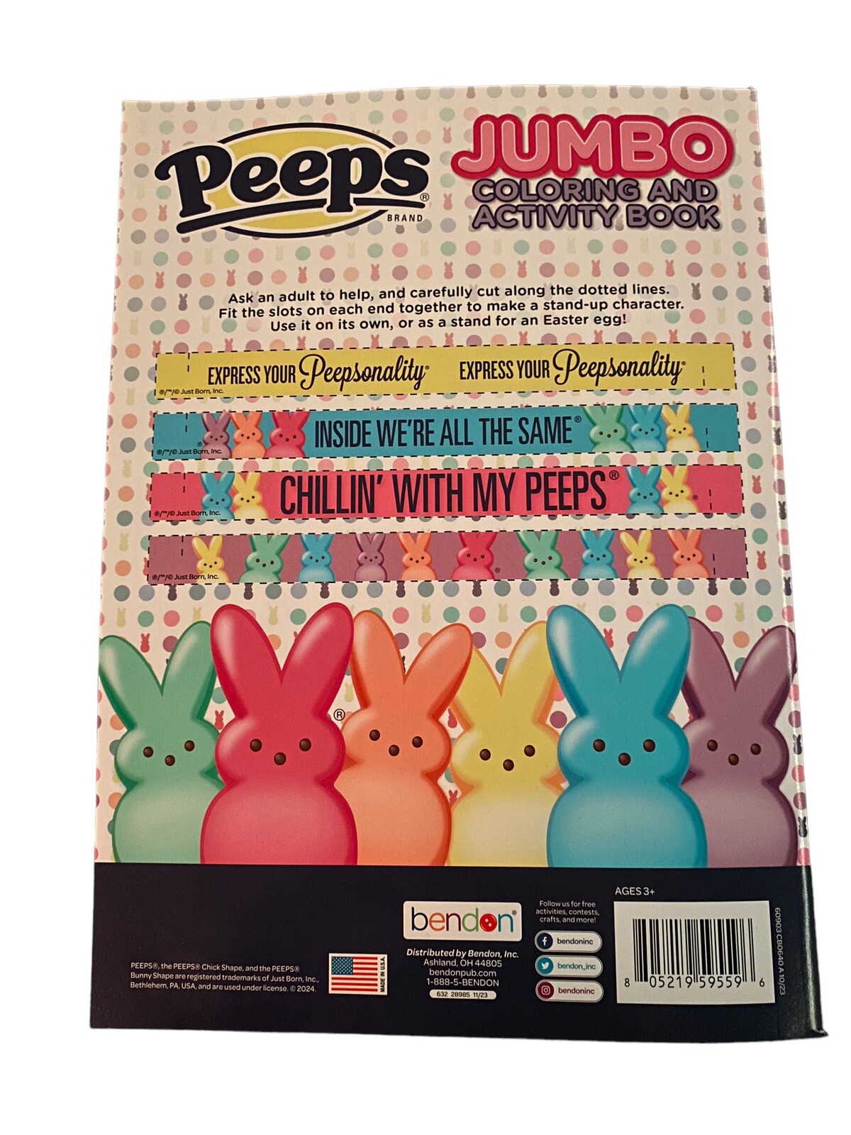 PEEPS Coloring & Activity Book CHILLIN WITH MY PEEPS 64 Pages Easter Kids Fun