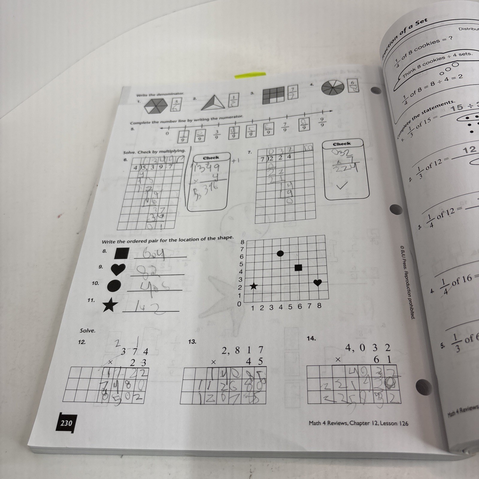 BJU Press Math 4 Student Reviews Third Edition Educational Workbook –