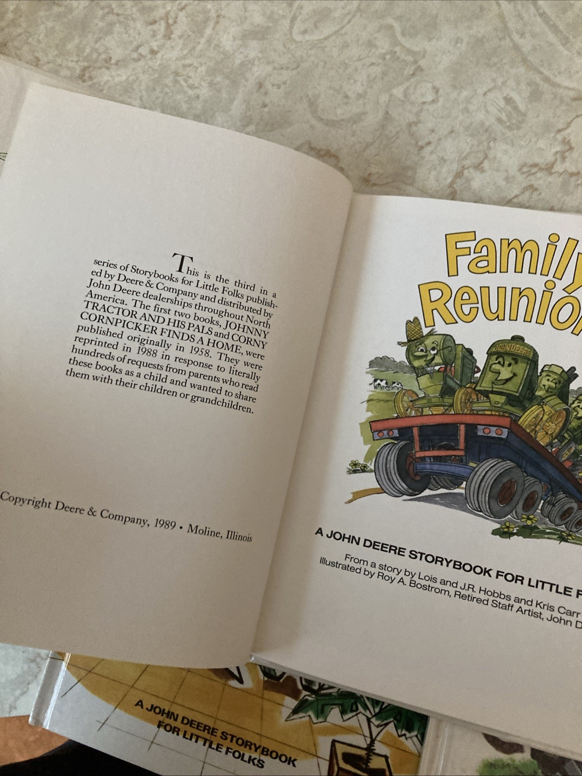 4 John Deere Storybook For Little Folks Books Johnny Tractor- Corny Cornpicker