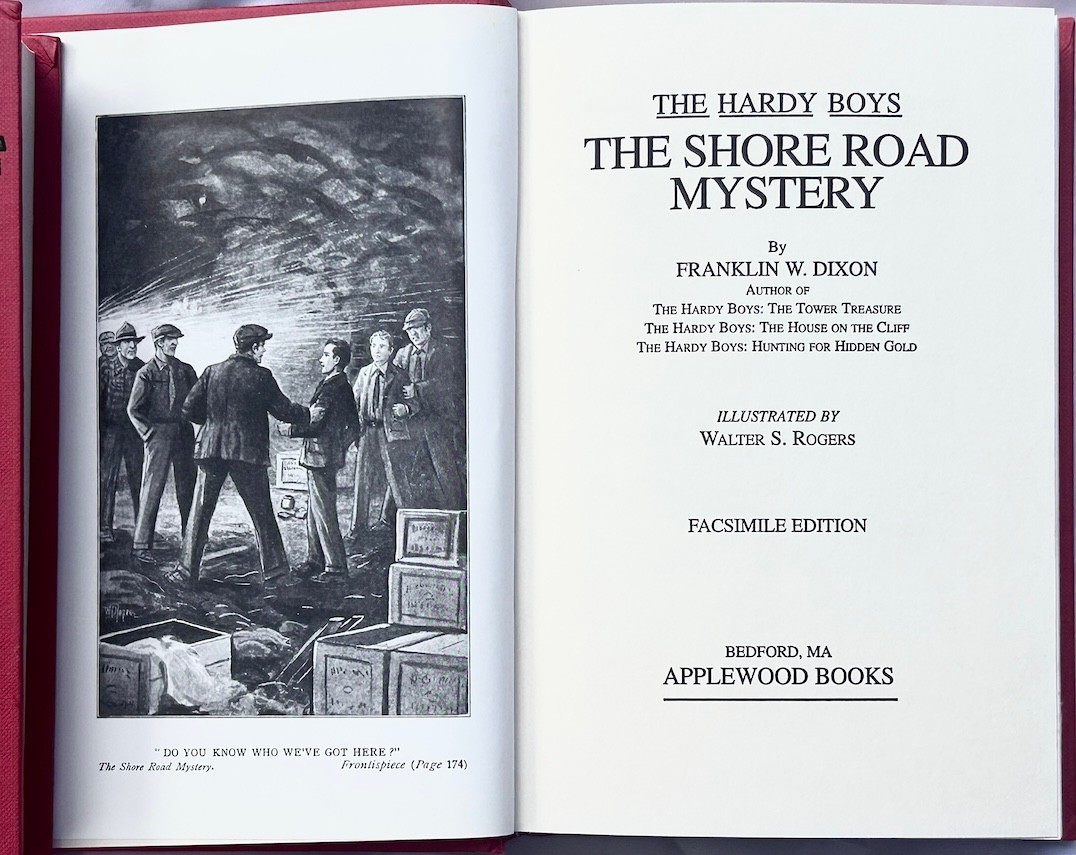 THREE Vintage Hardy Boys Books PRISTINE CONDITION Red Shield 1927 / 1991 Ltd Ed