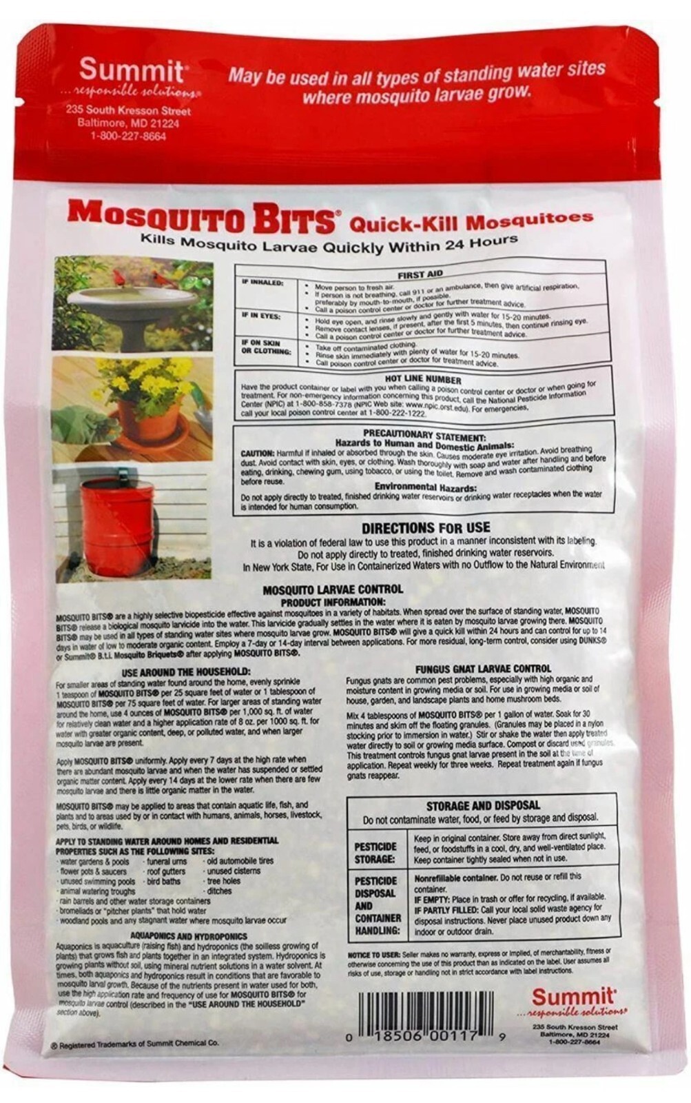 SUMMIT CHEMICAL CO Mosquito Bits 30 oz