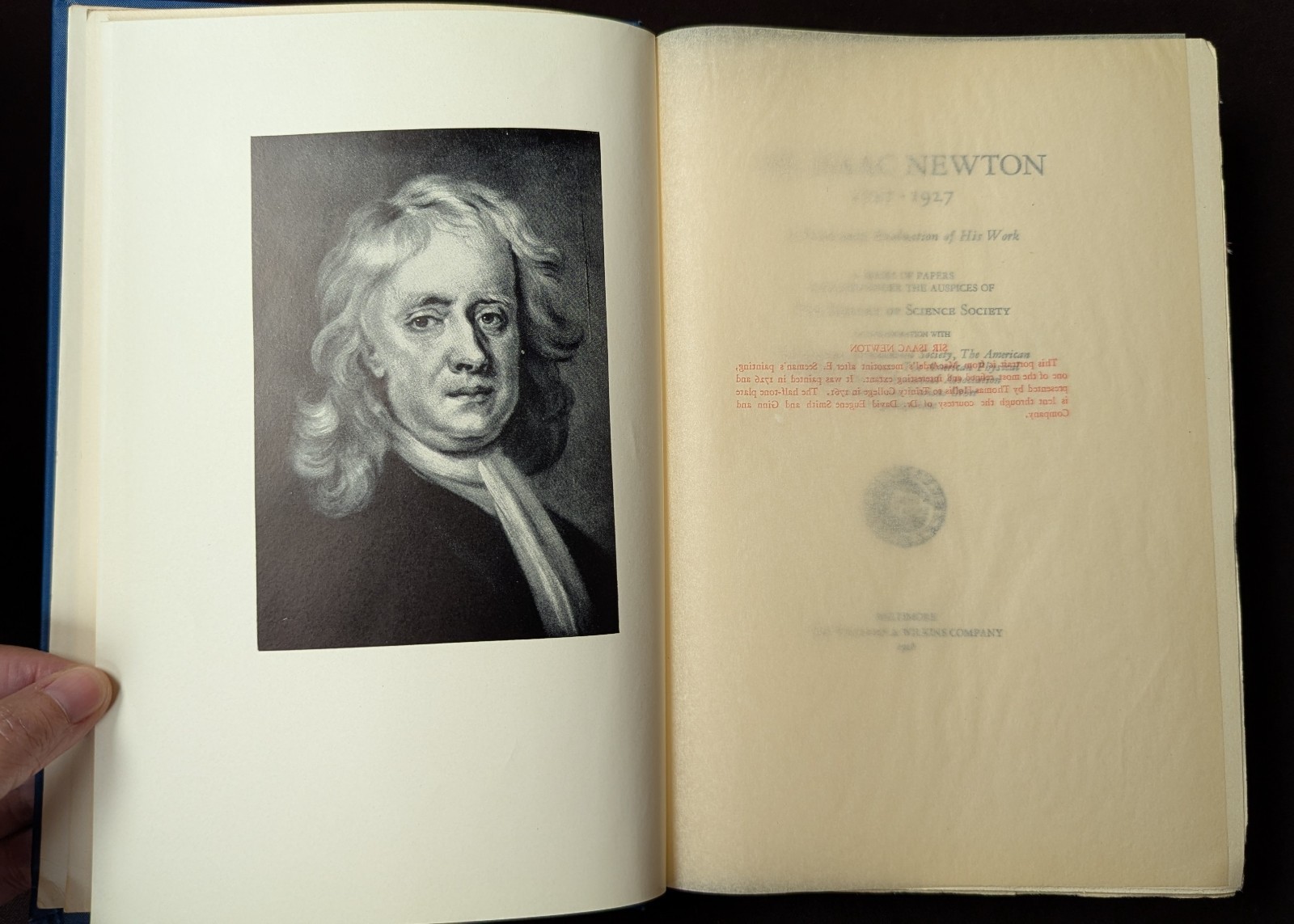 Sir Isaac Newton 1727-1927: A Bicentenary Evaluation of His Work 1928