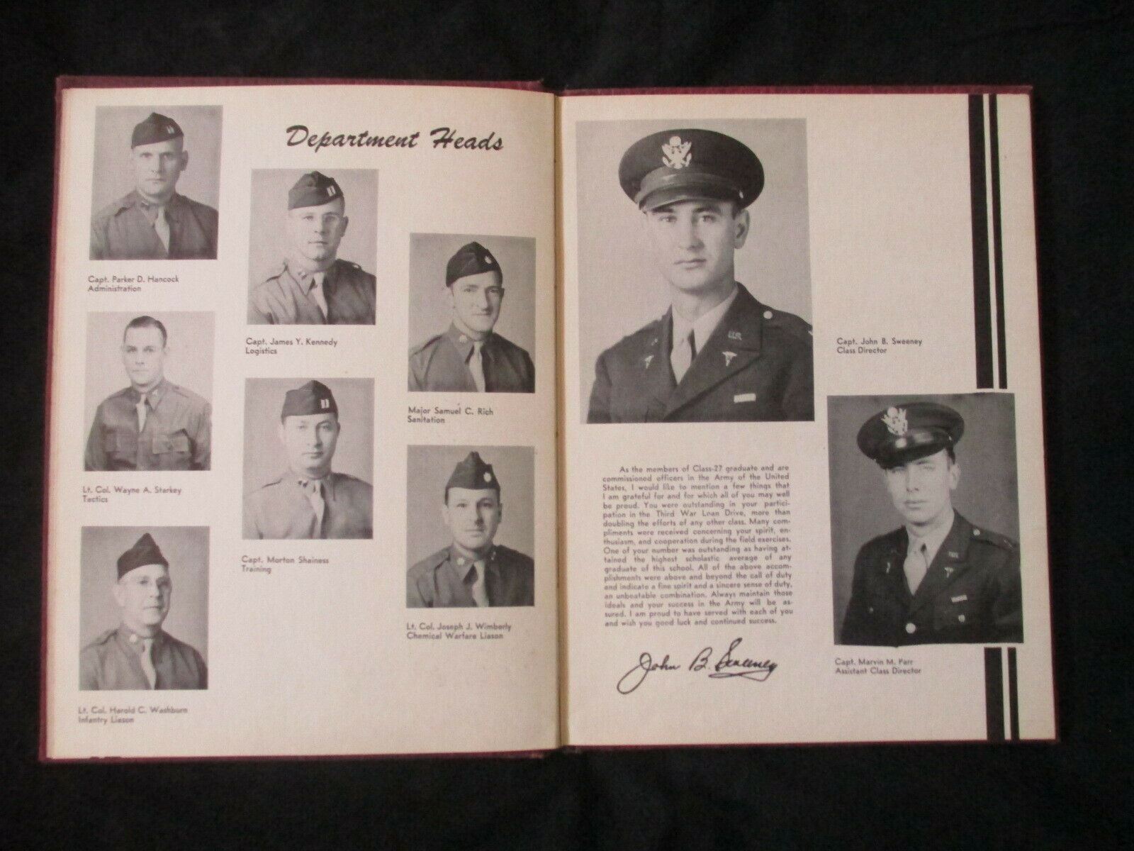 Camp Barkeley Texas 1943 WWII MAC-OCS Class 27 Medic Medical Administration