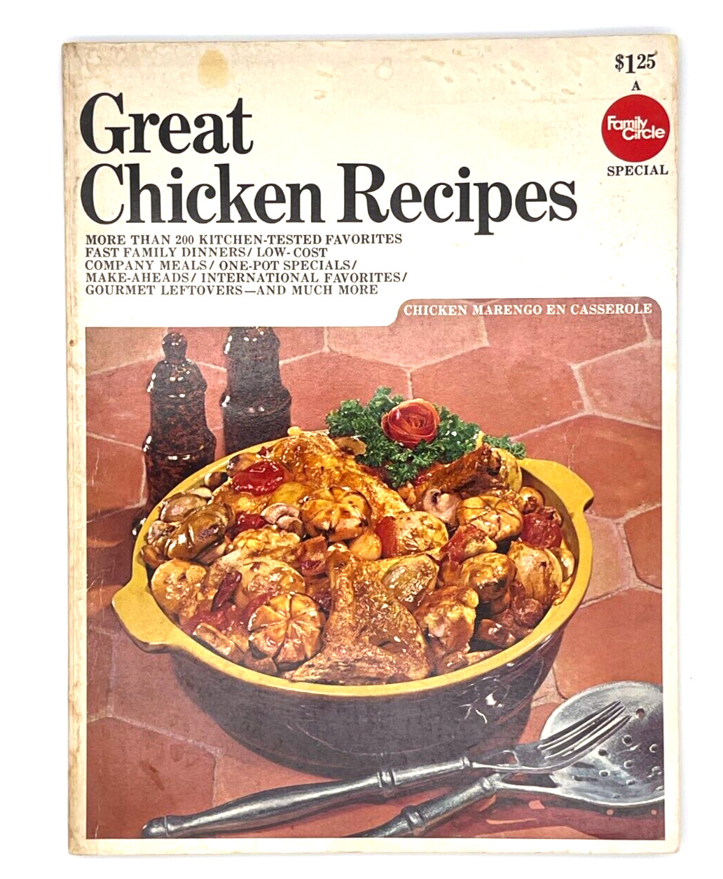 Family Circle Great Chicken Recipes Cookbook Vintage 1969-168 pages. See Video
