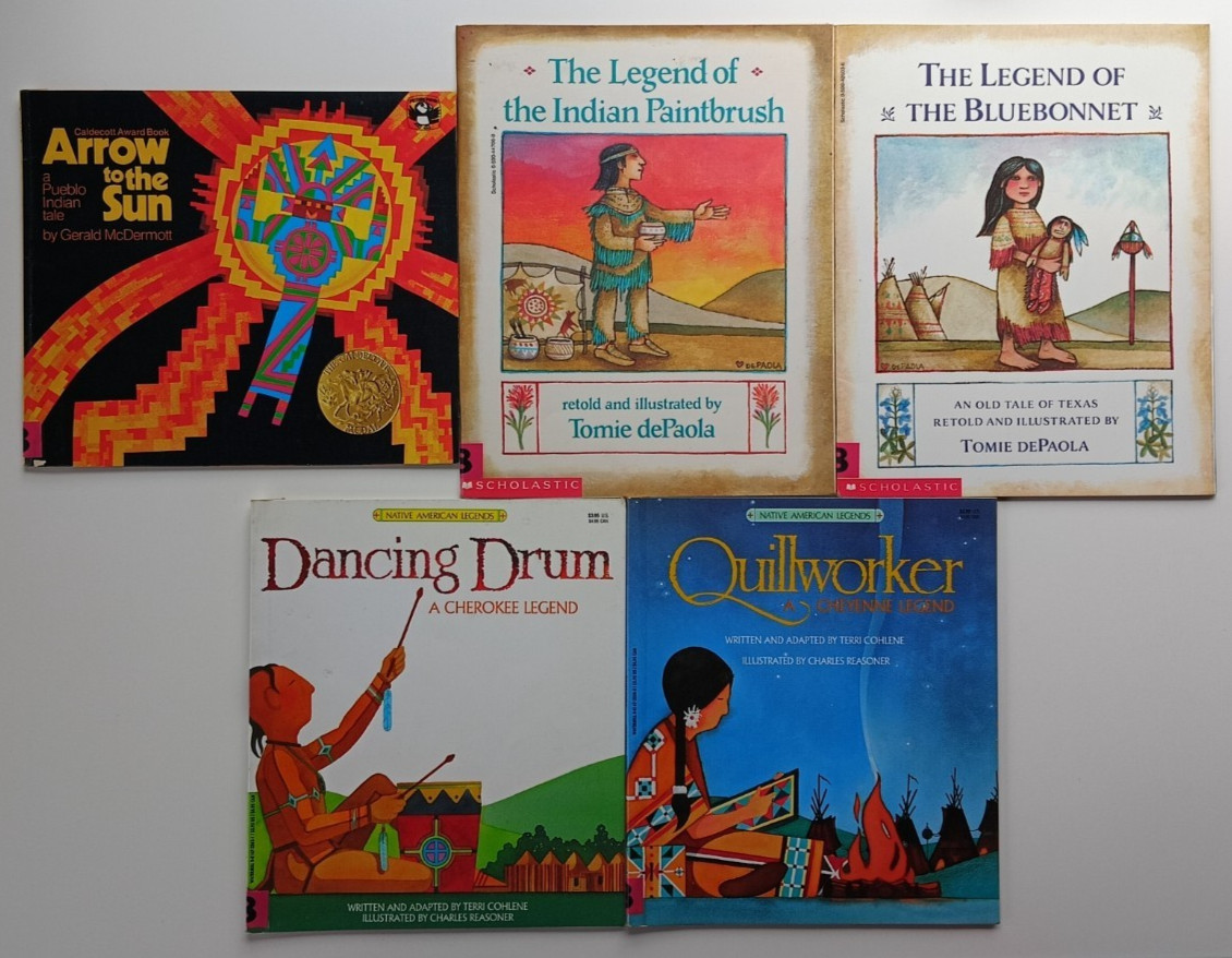 Native American picture books – lot of 10 – McDermott, dePaola, Cholene, Dominic