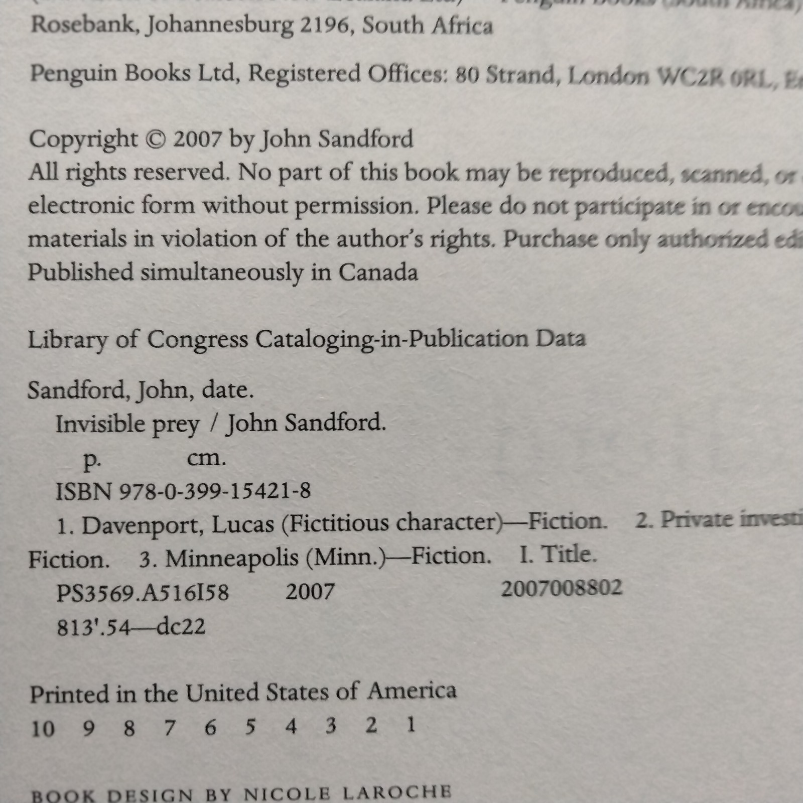 John Sandford Rules of Prey Series HC/BJ/1st Ed. 1st Pnt) 4 Book Lot Like New