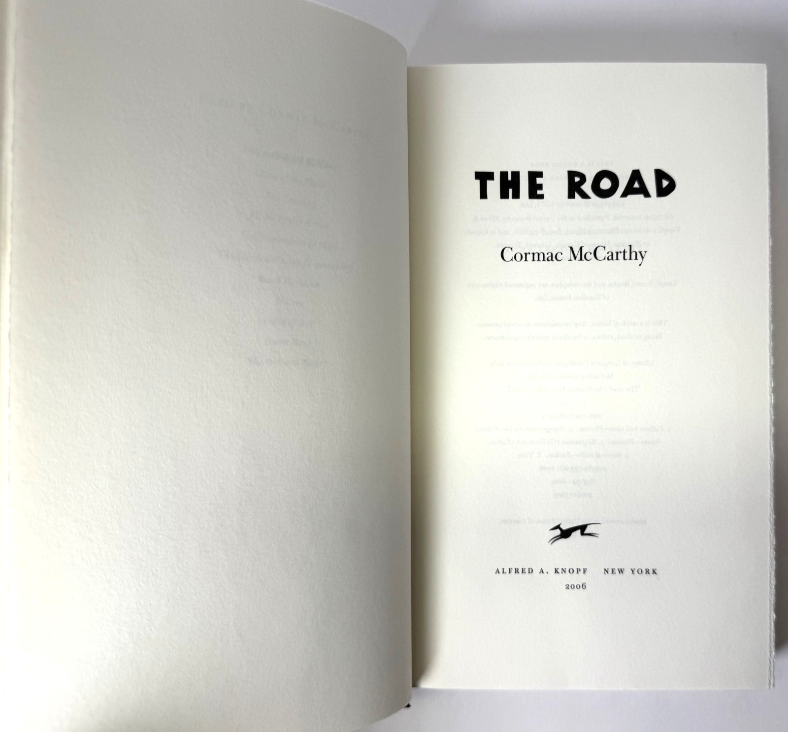 The Road (Pulitzer) Cormac McCarthy 2006 1st ed 1st print in Mylar, Very good