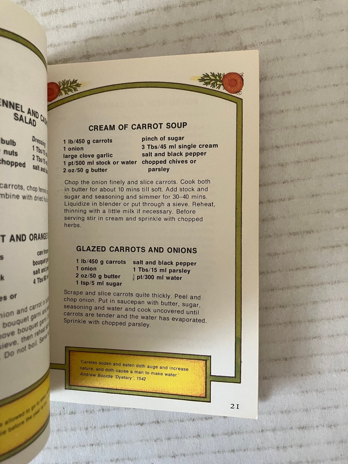 The Complete Carrot Caroline Francis 1981 First Ed Illustrated Mini Cookbook PB