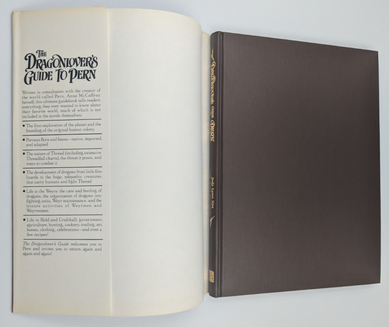 The Dragonlover’s Guide to Pern by Jody Lynn Nye & McCaffrey (Hardcover,1989)