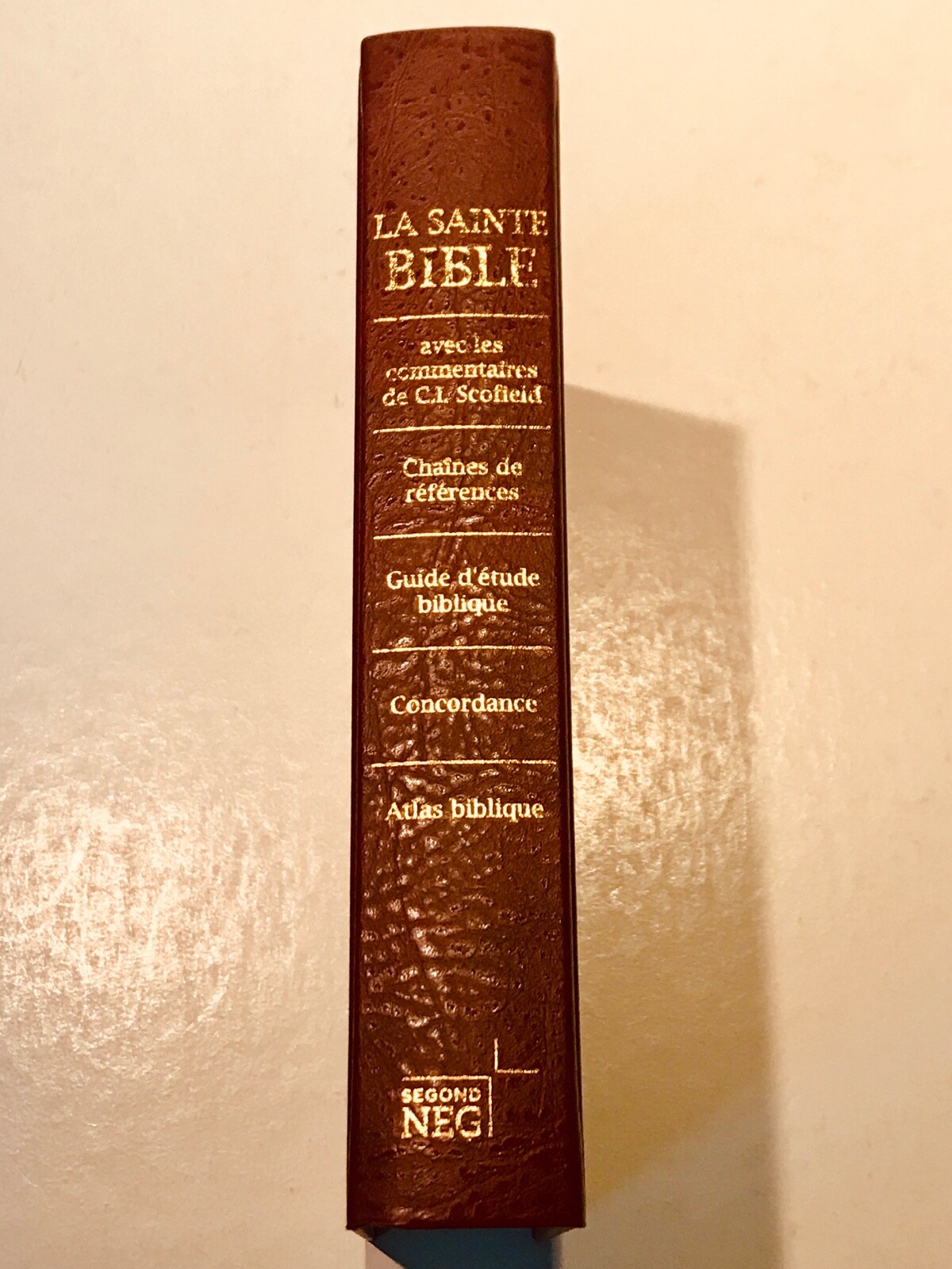 French Bible, Scofield Study Bible, Segond NEG, La Sainte Bible Hardcover