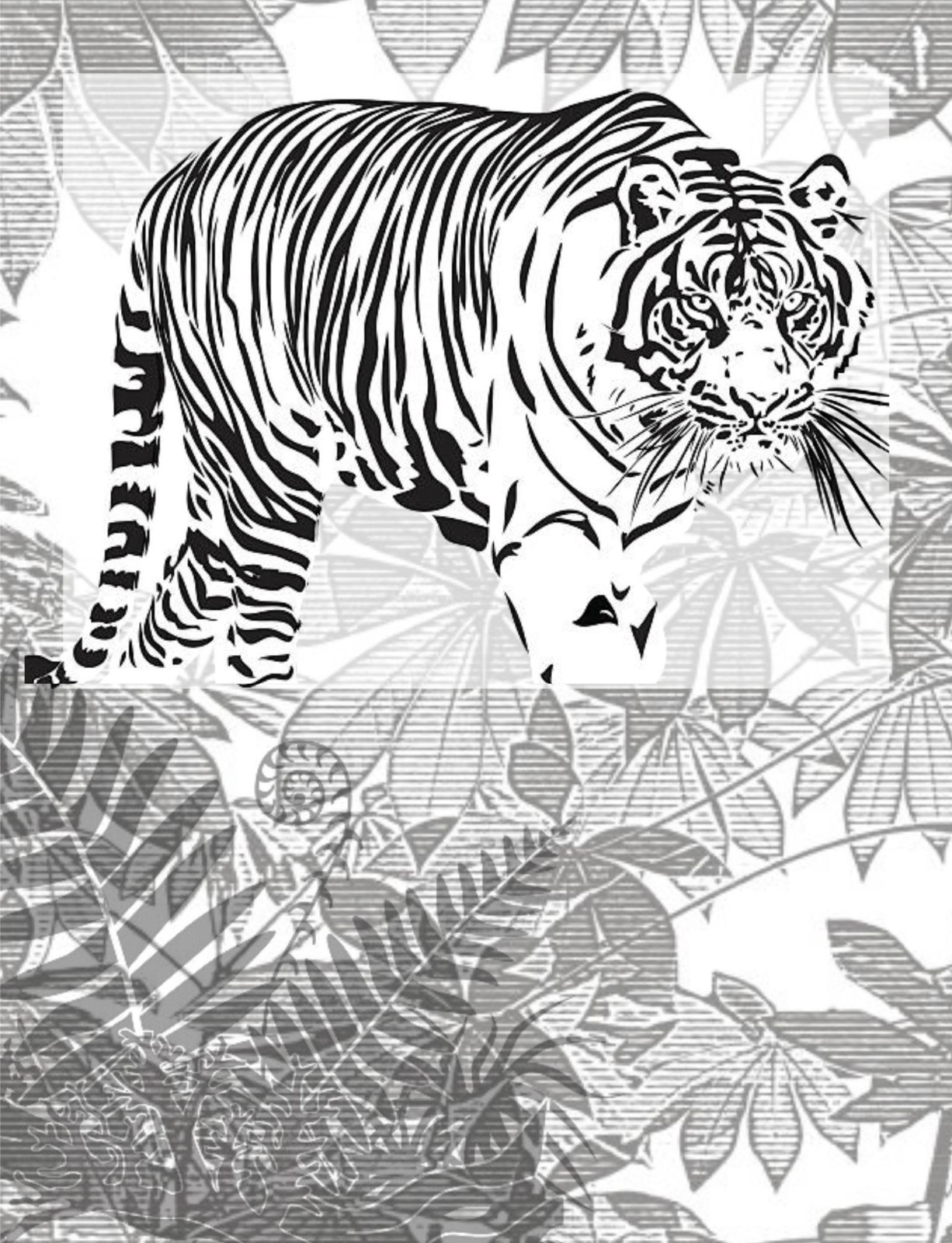 Coloring Book save the Tigers 108 Pages 8.5 x 11 for All Ages Best Tigers book