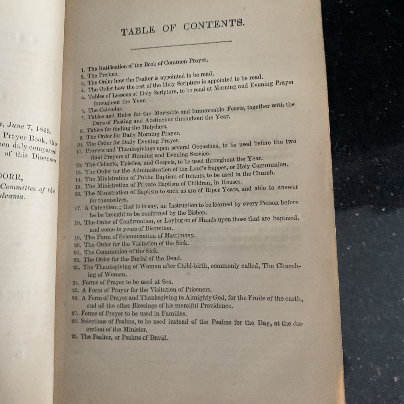 1860 Episcopal Book Of Common Prayer D. Appleton & Company