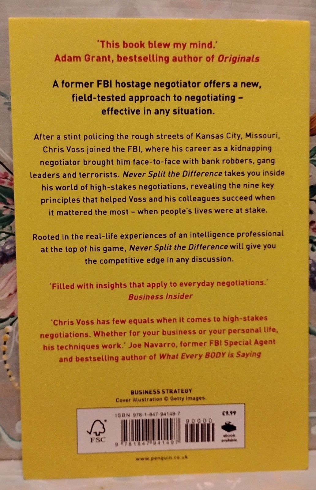 Never Split The Difference By Chris Voss