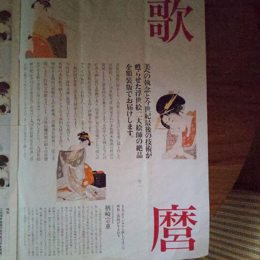 Utamaro Sharaku Masterpiece Set of 2 Prints 14.2×10.3in Echizen Washi Yomiuri Pu
