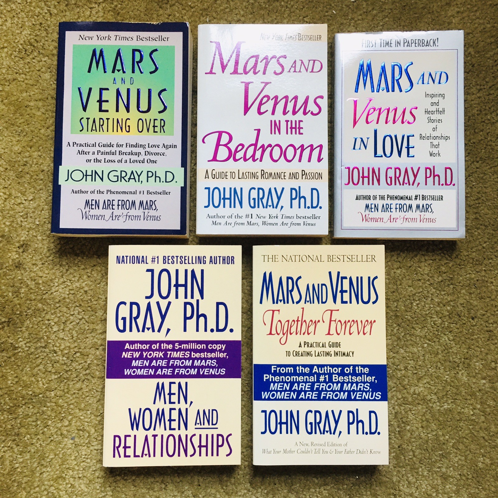 John Gray Lot 5 Mars and Venus in the Bedroom – Together Forever – Starting Over