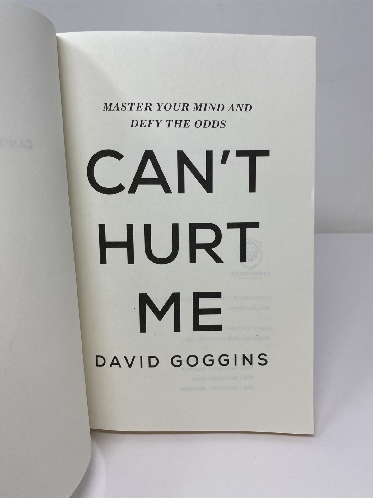 Can’t Hurt Me by David Goggins 2018 Trade Paperback Lioncrest FREE SHIPPING!