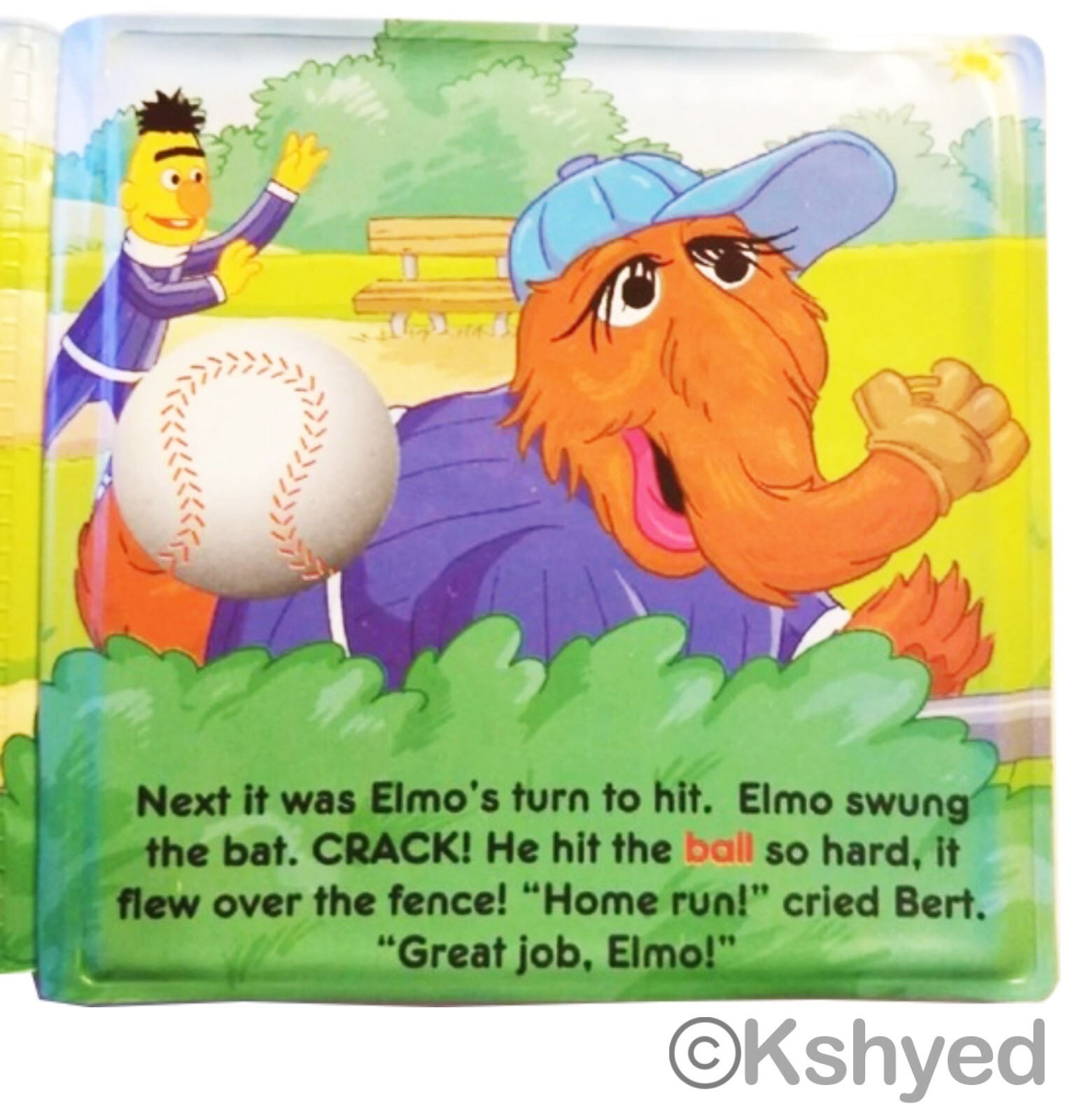 (1 Pack) Sesame Street Elmo`s Home Run Bubble Book – Great For Bath Time – New