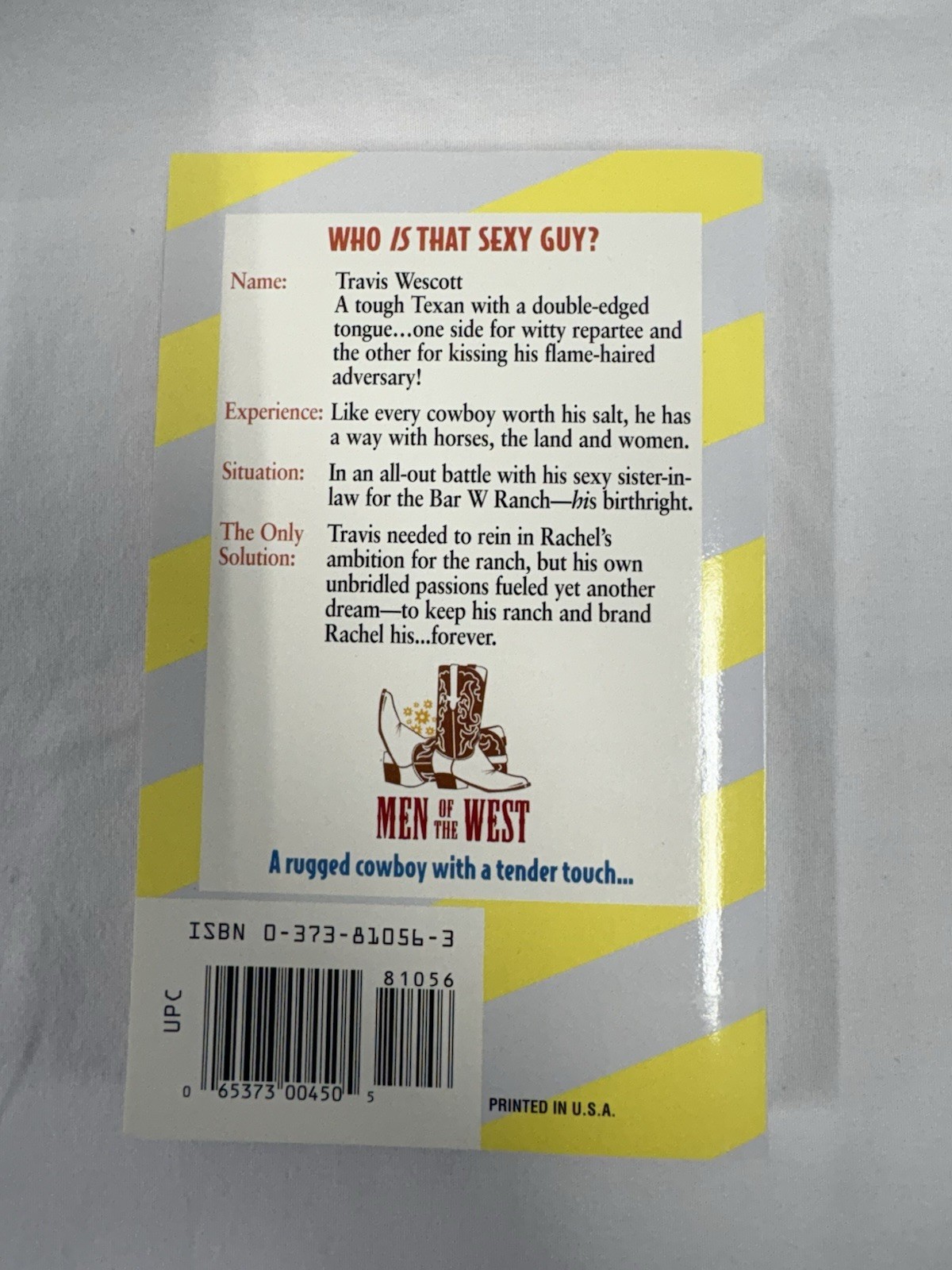 Men At Work Book Lot (6) Romance Literature