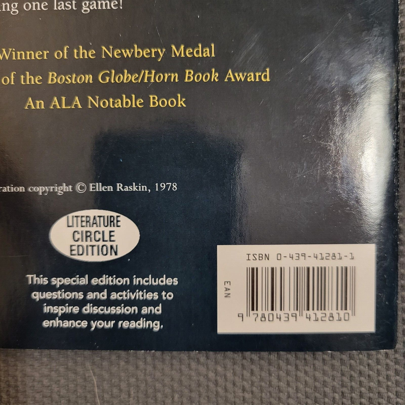 1978 Scholastic The Westing Game Winner of The Newberry Medal By Ellen Raskin PB