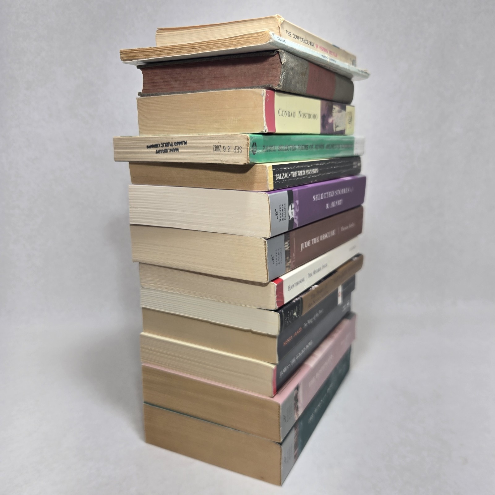 Classic Literature Book Lot Balzac Conrad Hardy Hawthorne James Melville O Henry
