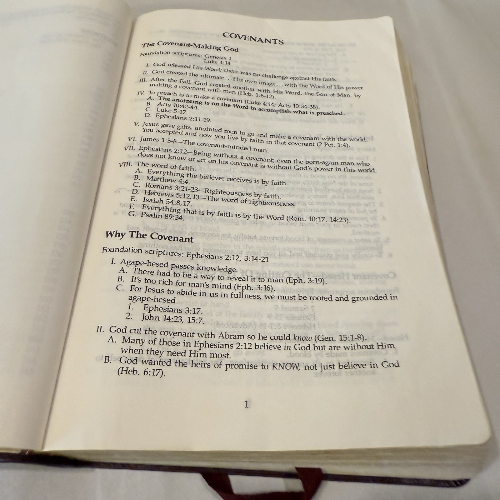 Vtg Holy Bible King James Version Kenneth Copeland Reference Edition Leather KJV