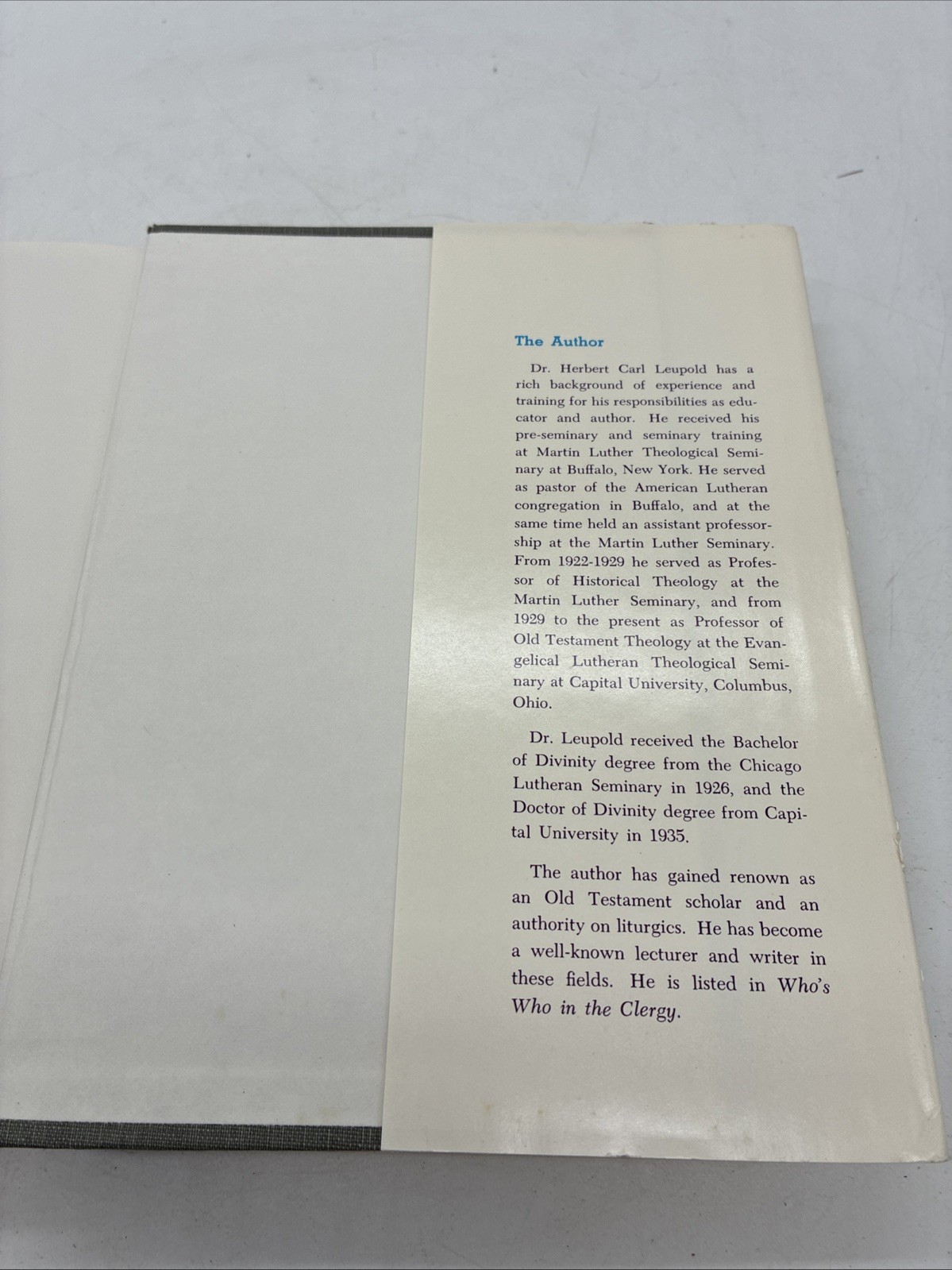 Exposition of Genesis Volume One H. C. Leopold Baker Book House Hardback 1982
