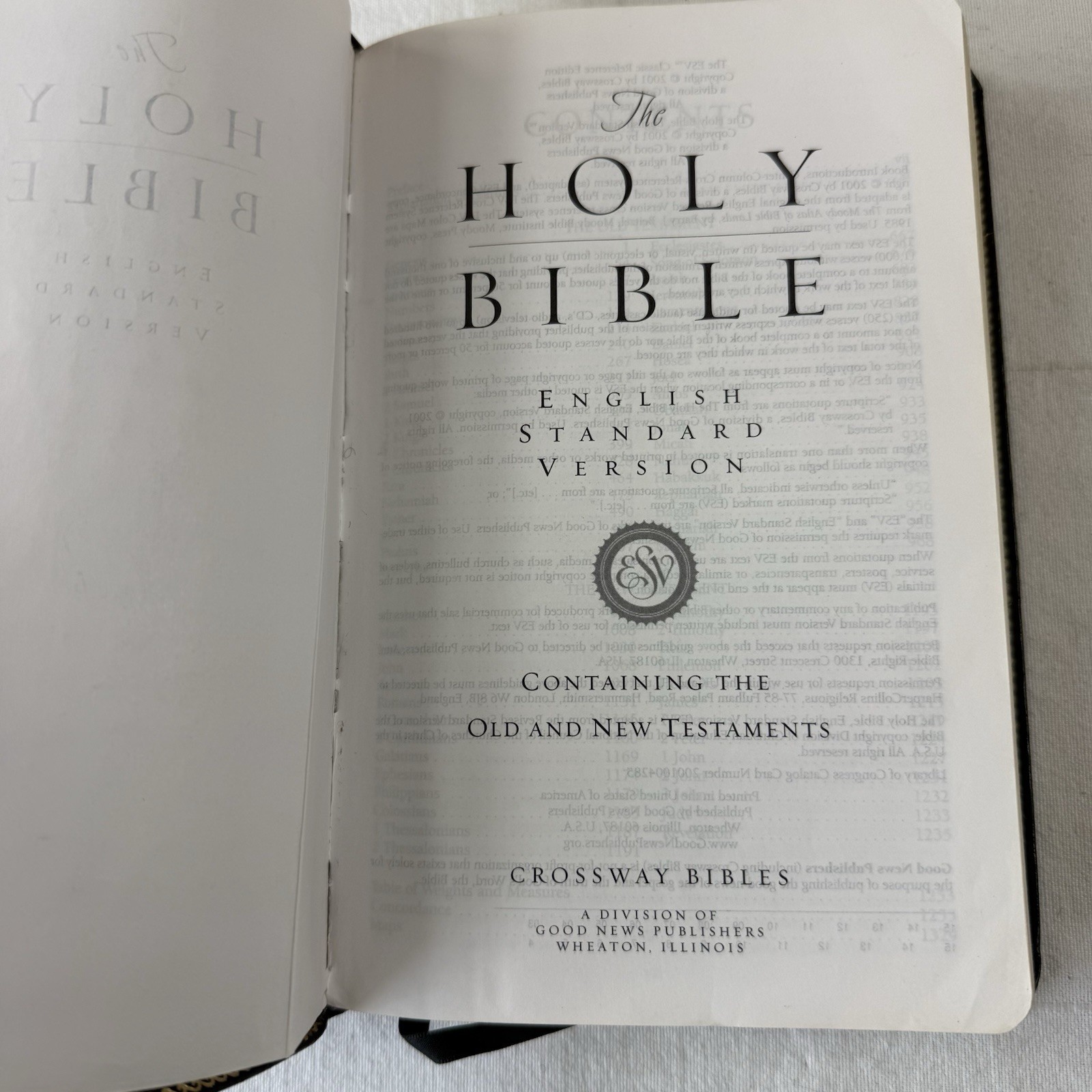 Holy Bible ESV Classic Edition, Genuine Leather (2001, Crossway)