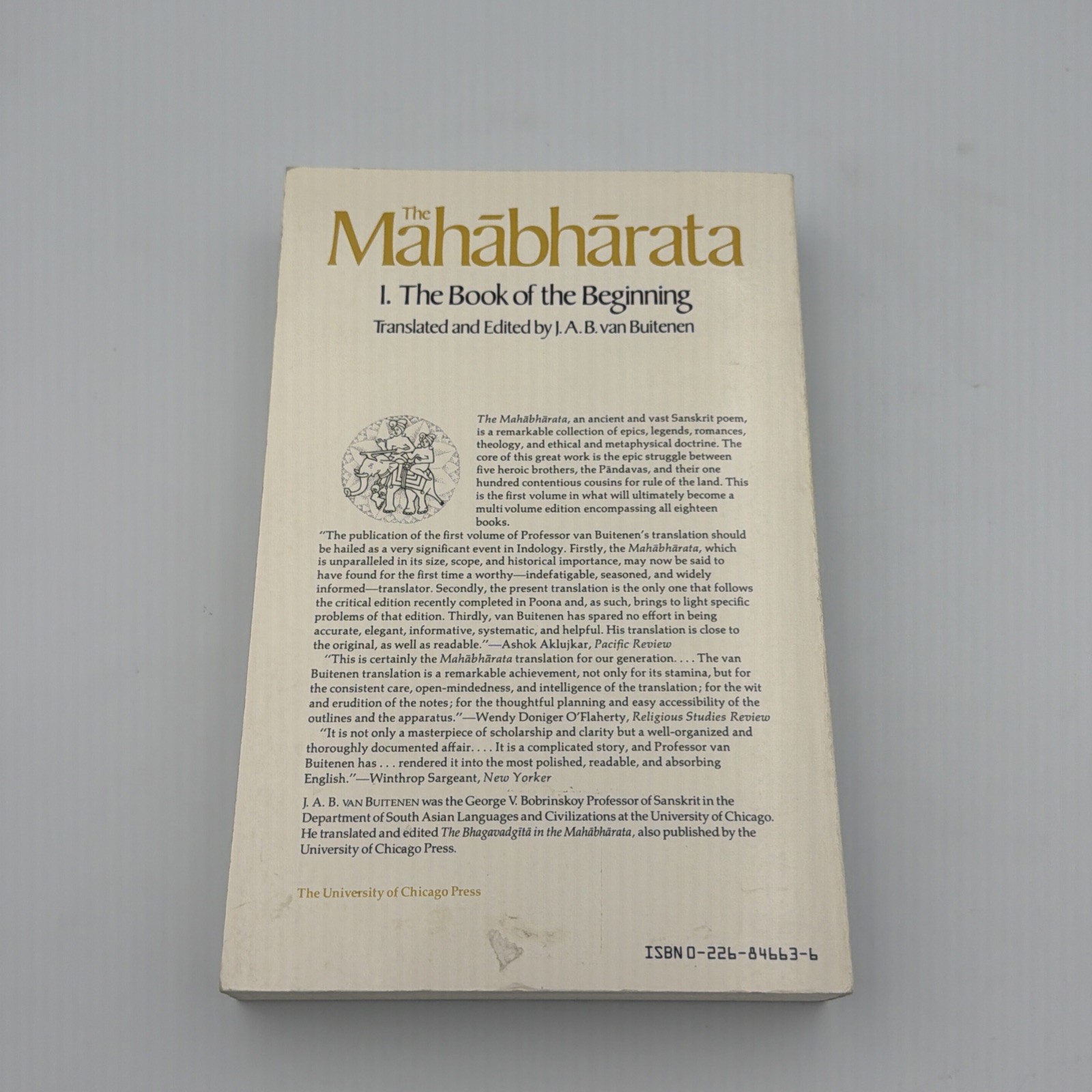 SET- Mahabharata Book number I – 5 – J. A. B. Van Buitenen