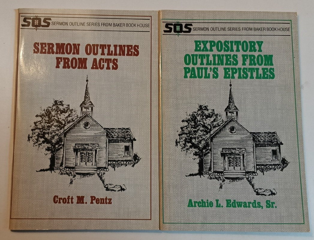 Sermon Outline Series lot of 5 (Baker Book House, 1980-1983) PB