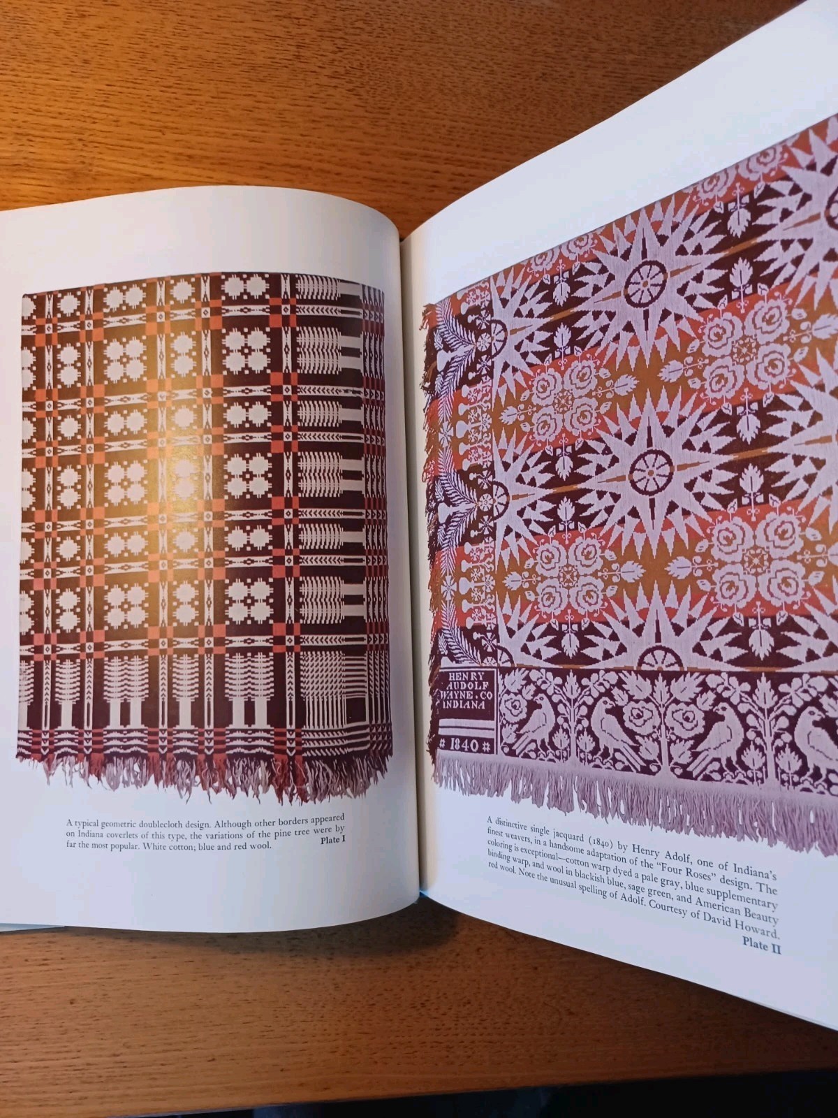 Indiana Coverlet Weavers and Their Coverlets by Pauline Montgomery signed HC/DC