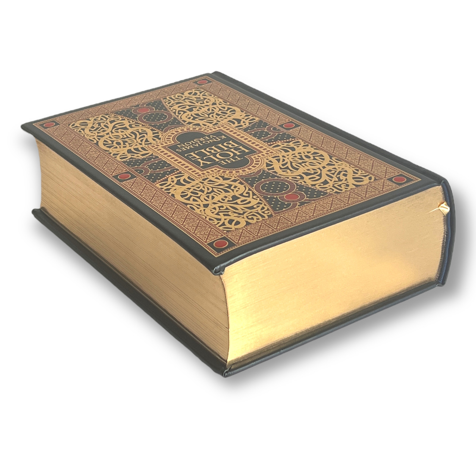THE HOLY BIBLE King James Version KJV Deluxe Illustrated Bounded Leather – New
