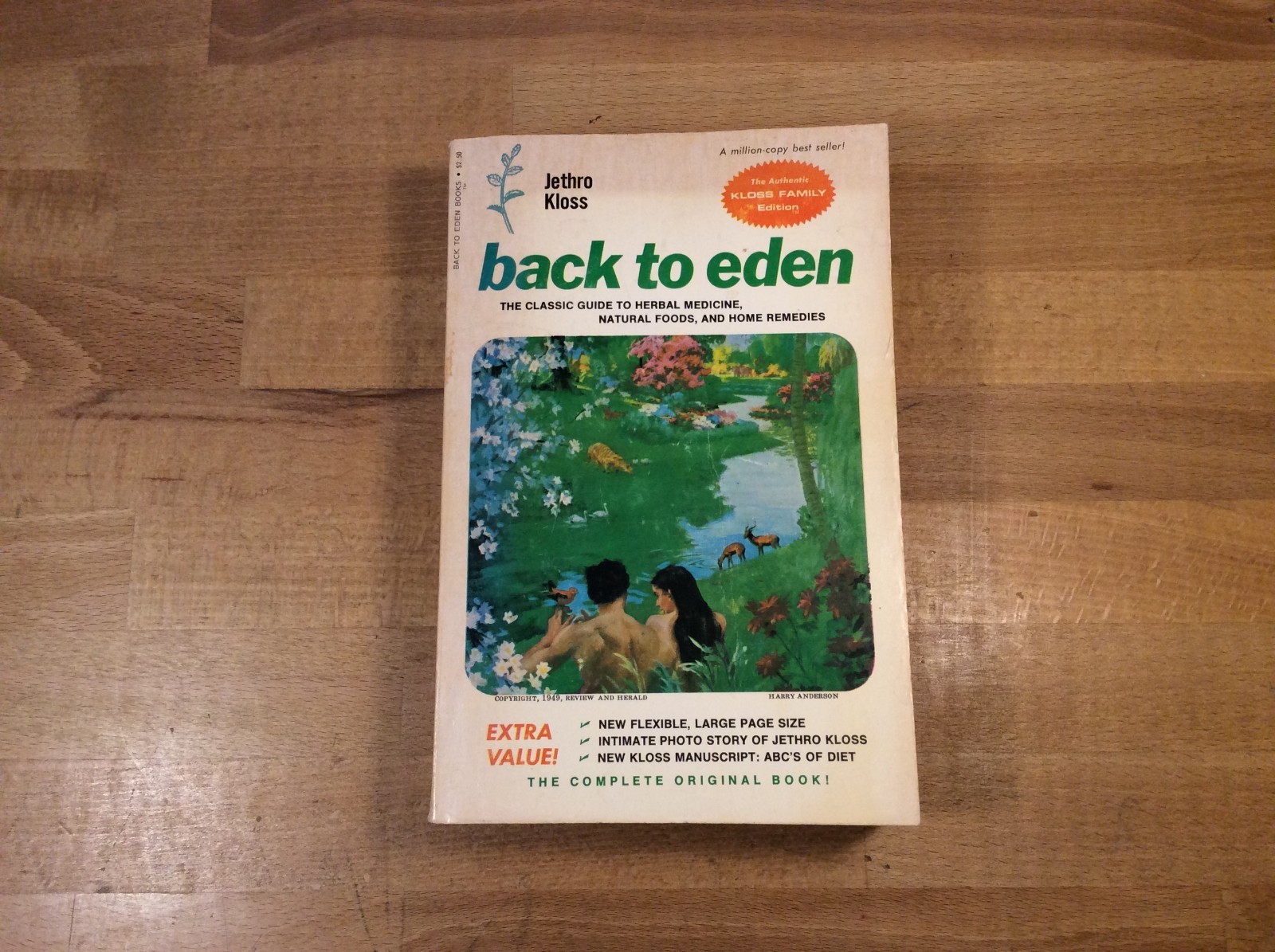 Back to Eden, Jethro Kloss, 1974 Paperback 4th Edition 5th Printing