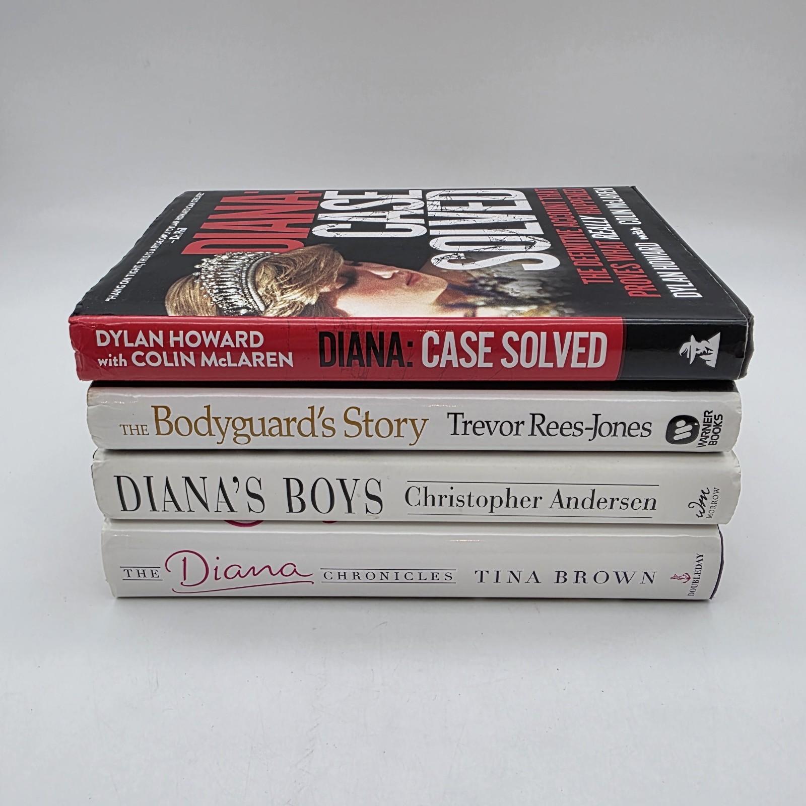 Lot of 4 Books on Princess Diana, Her Boys, Her Case, Multiple Titles Authors HC