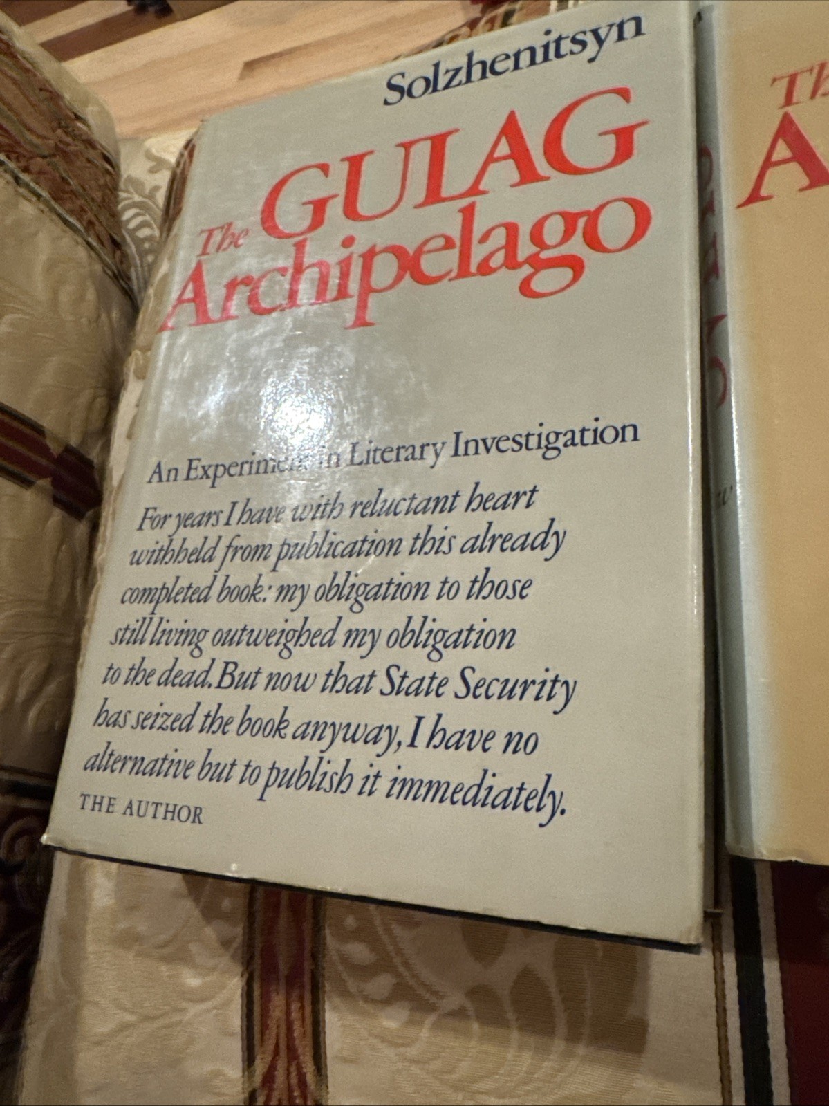 The Gulag Archipelago SET of 3 Aleksandr Solzhenitsyn 1st Edition HC