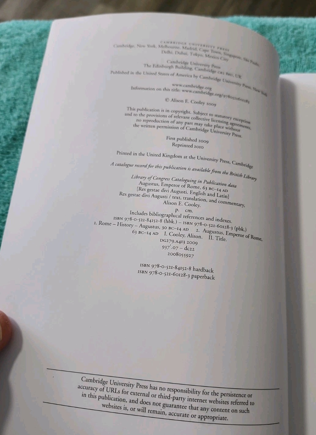 Res Gestae Divi Augusti : Text, Translation, and Commentary by Alison Cooley,…