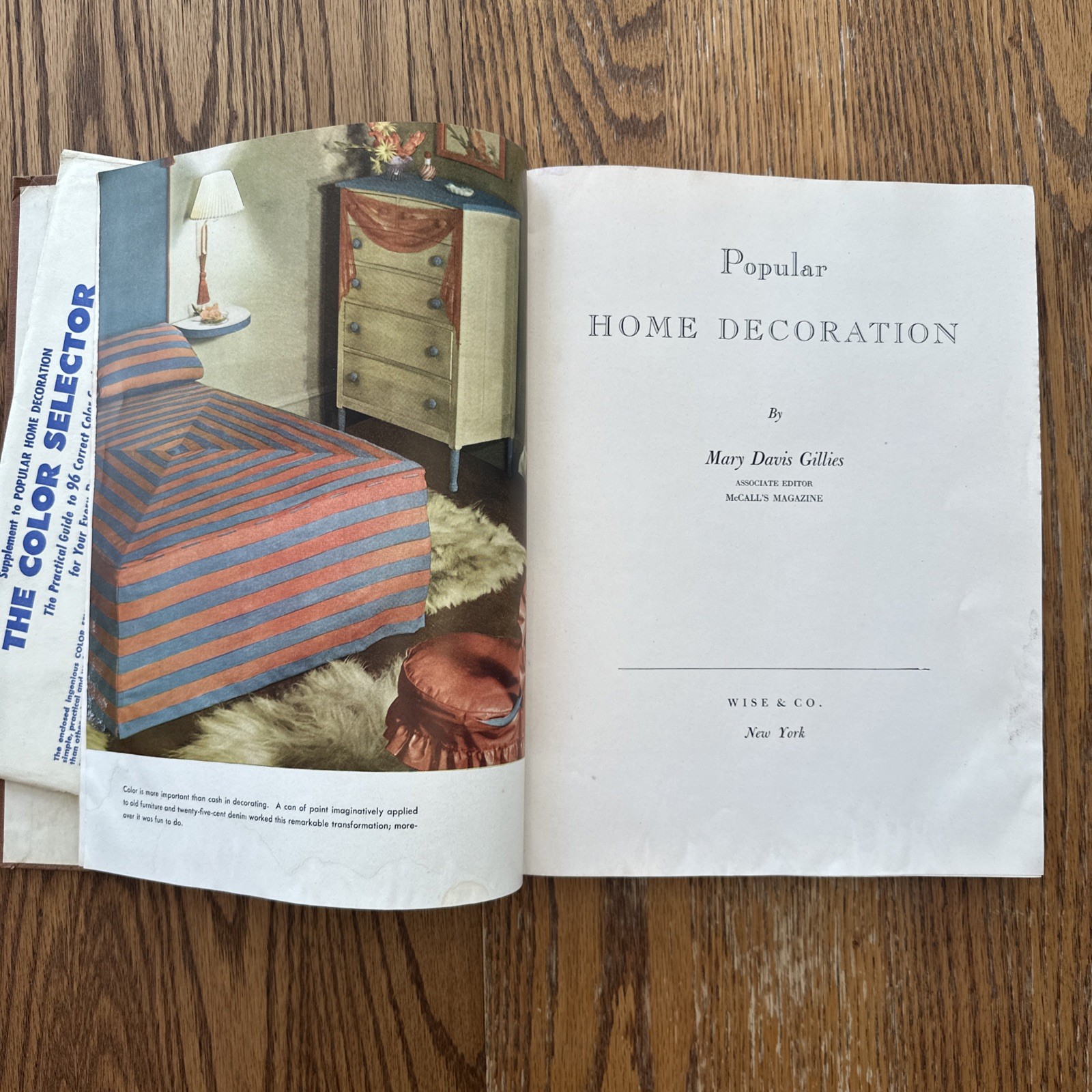 1940 Popular Home Decoration by Mary Davis Gillies HC Decor Ideas Re-Do Old Room
