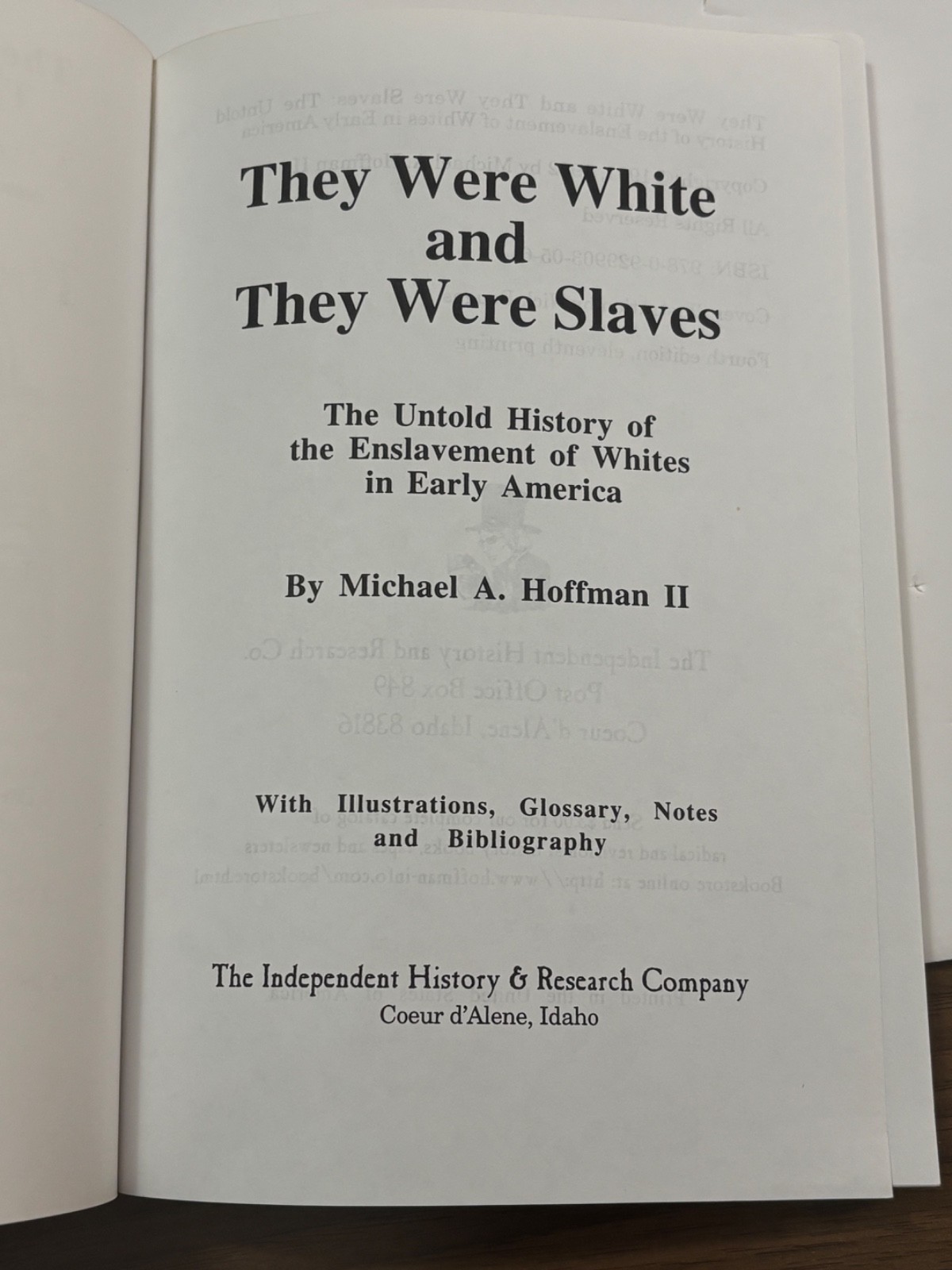 They Were White and They Were Slave…, Hoffman, Michae