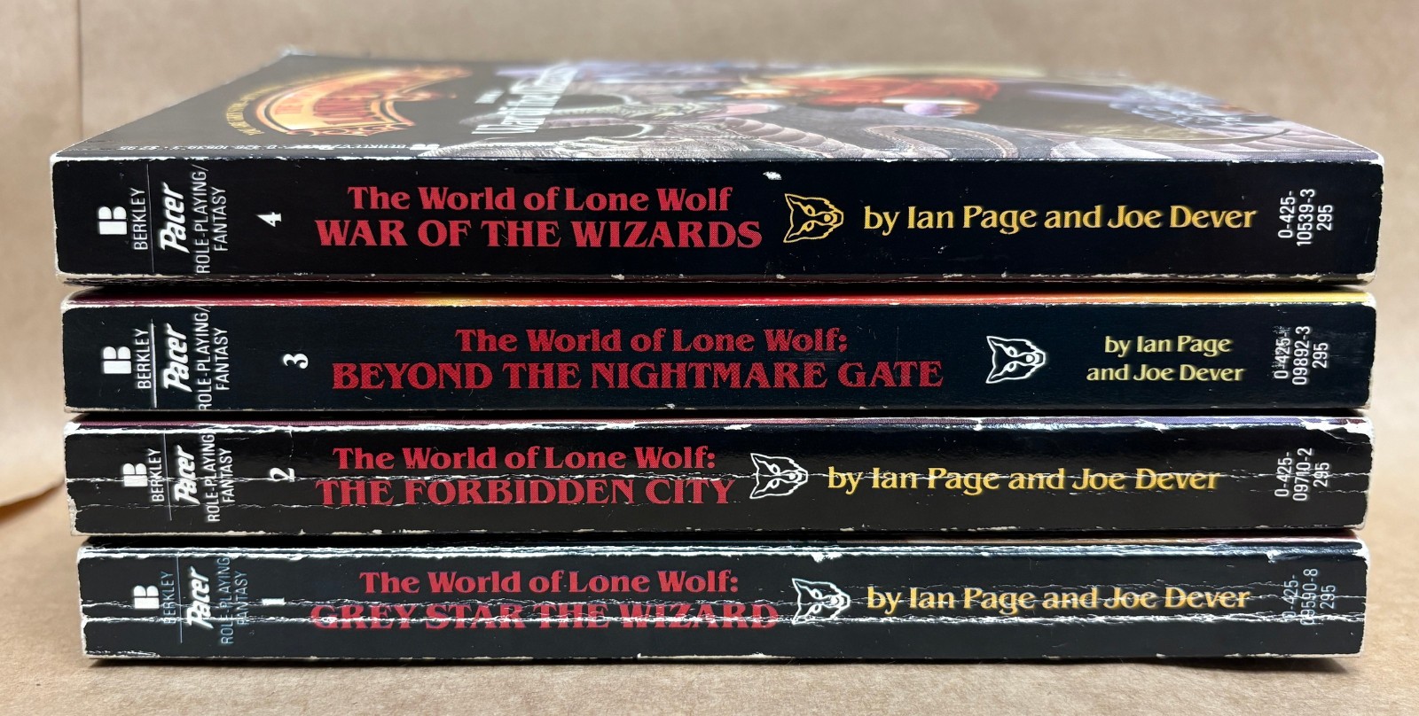 1-4 World of Lone Wolf Fantasy Game Book series by Ian Page & Joe Dever PB