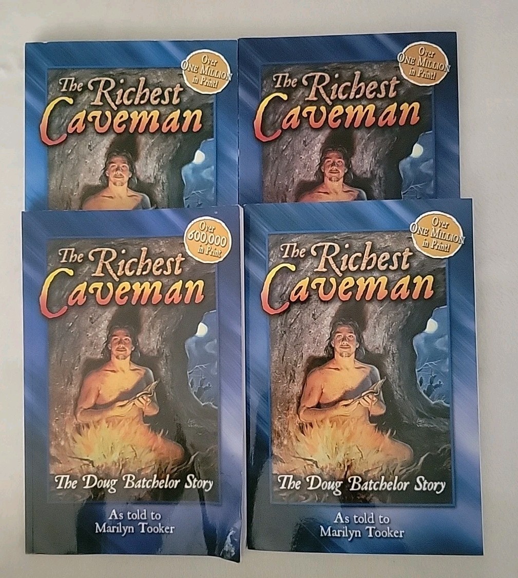 4 Copies Book Lot The Richest Caveman Doug Batchelor Story by Marilyn Tooker