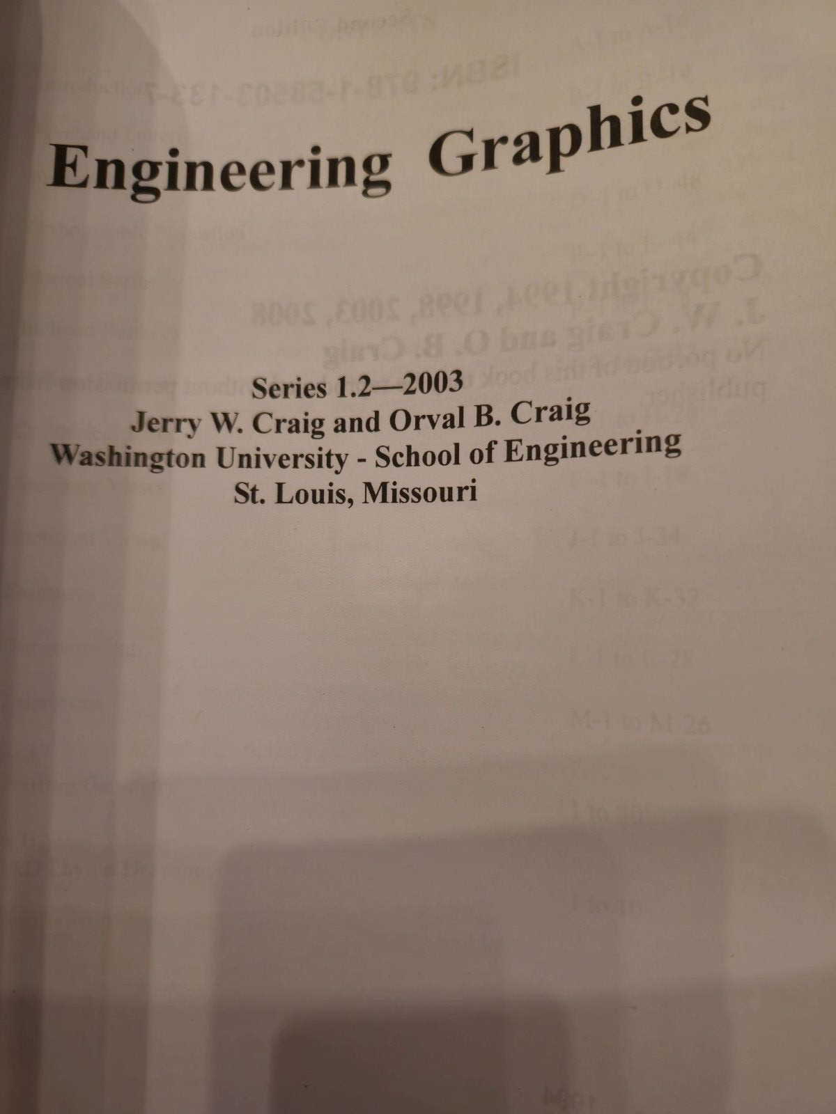 NEW Engineering Graphics Text and Workbook Series 1.2 Paperback Jerry W. Craig