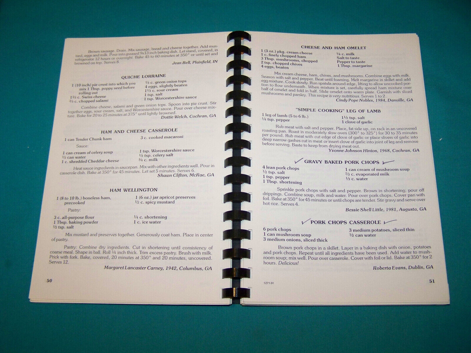 Middle Georgia College Cookbook 1991 Cochran, GA Georgia