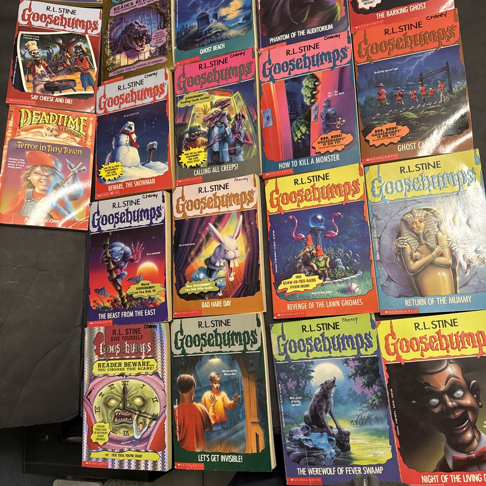 Goosebumps Lot of 23 Books by R.L. Stine Vintage Horror Series Mixed Titles