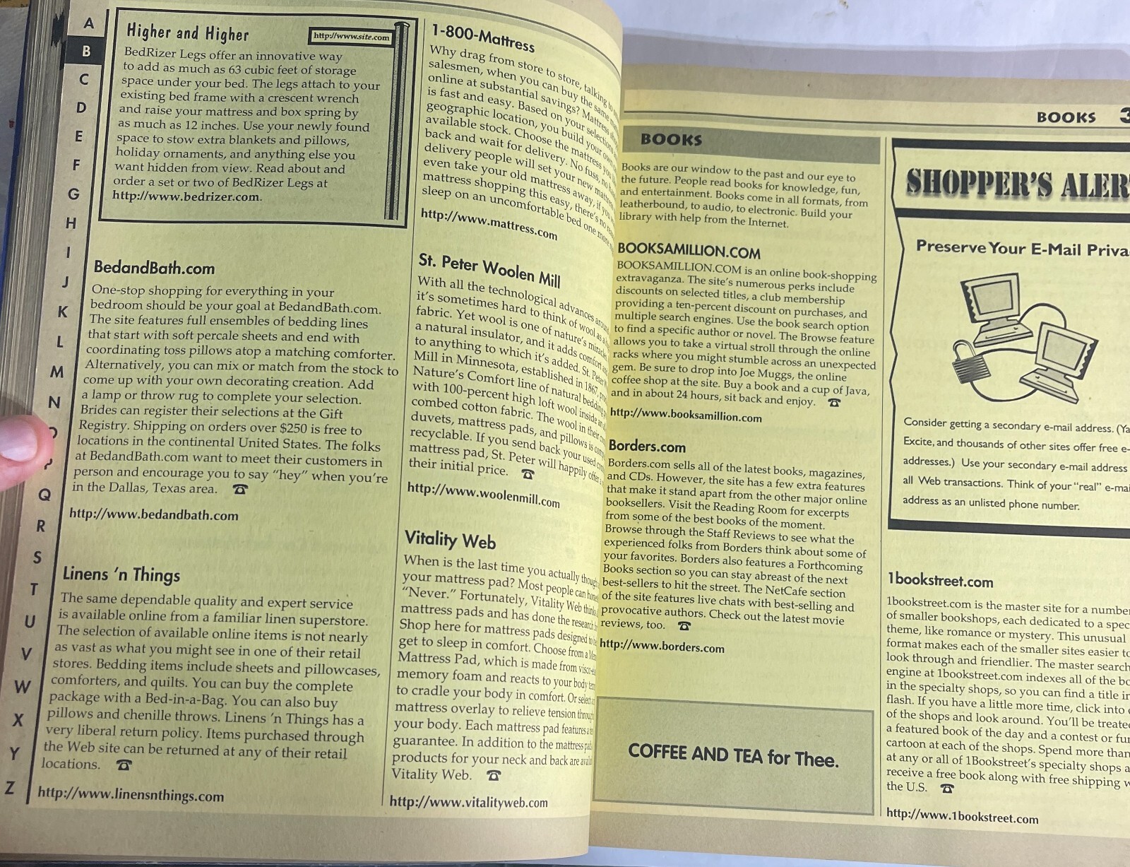 Internet Shopping Yellow Pages 2001 Holiday Sopping Guide By Barbara Kasser