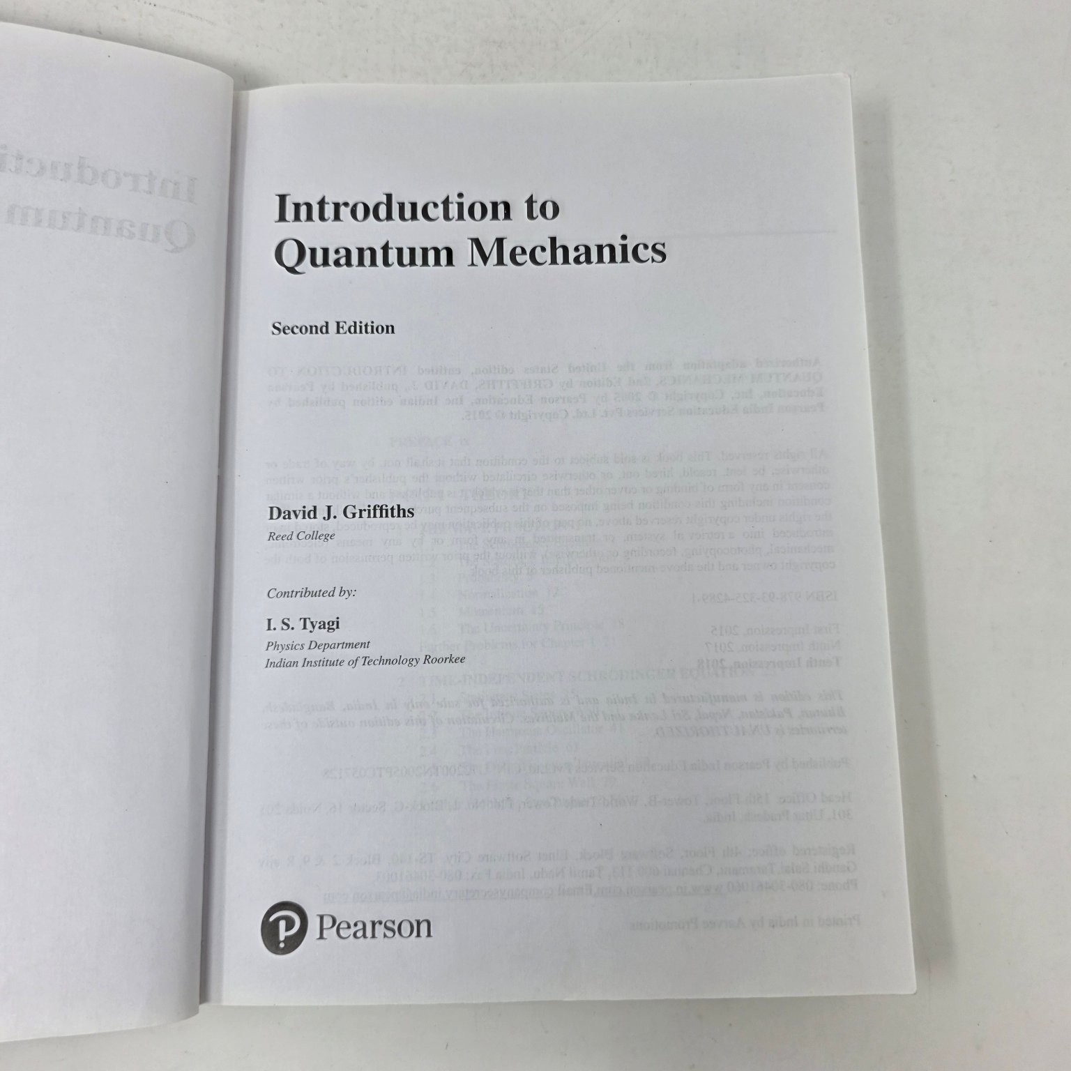 Introduction to Quantum Mechanics Griffiths 2018 Second Edition Physics Pearson