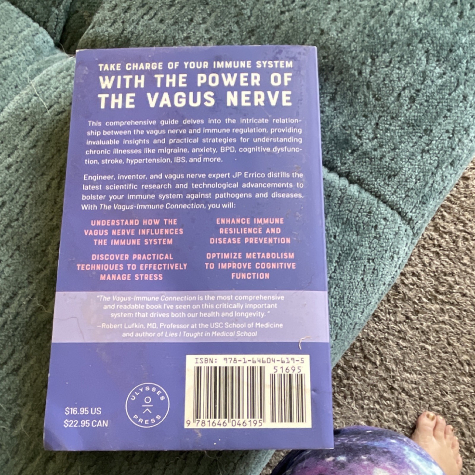 The Vagus-Immune Connection by JP Errico Paperback Ulysses Press Health Medical