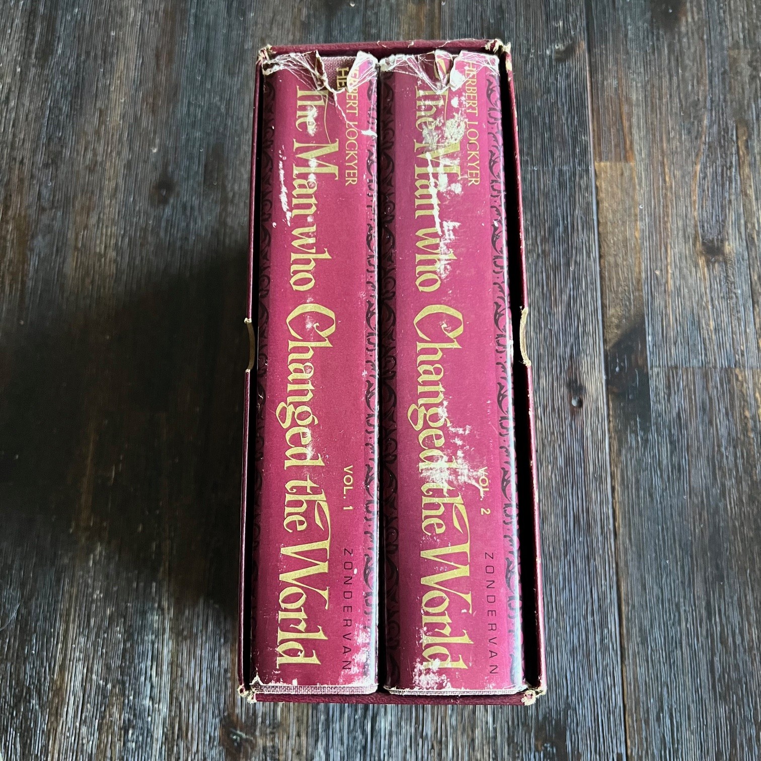 The Man Who Changed the World Herbert Lockyer 2 Volume Set VTG Hardcover 1966